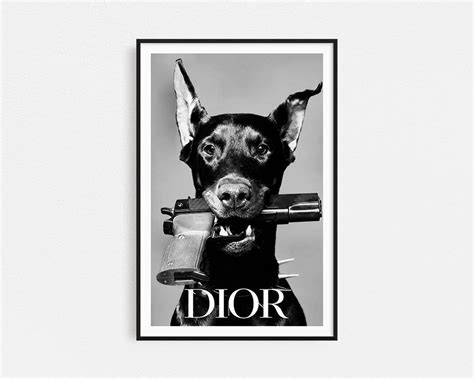 dior doberman poster|dior doberman canvas.